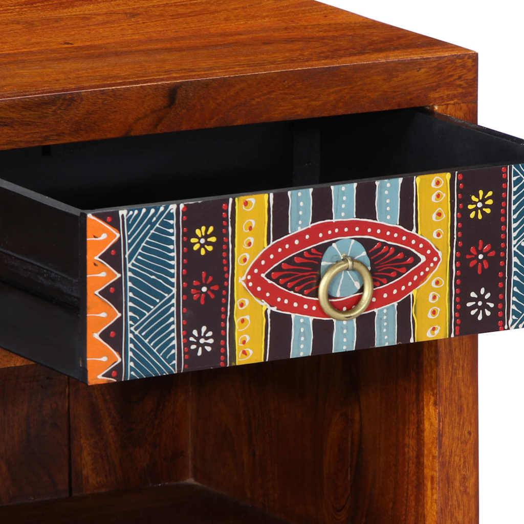 Bedside Cabinet Solid Wood Acacia