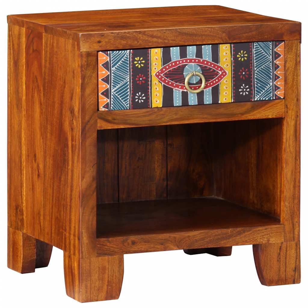 Bedside Cabinet Solid Wood Acacia
