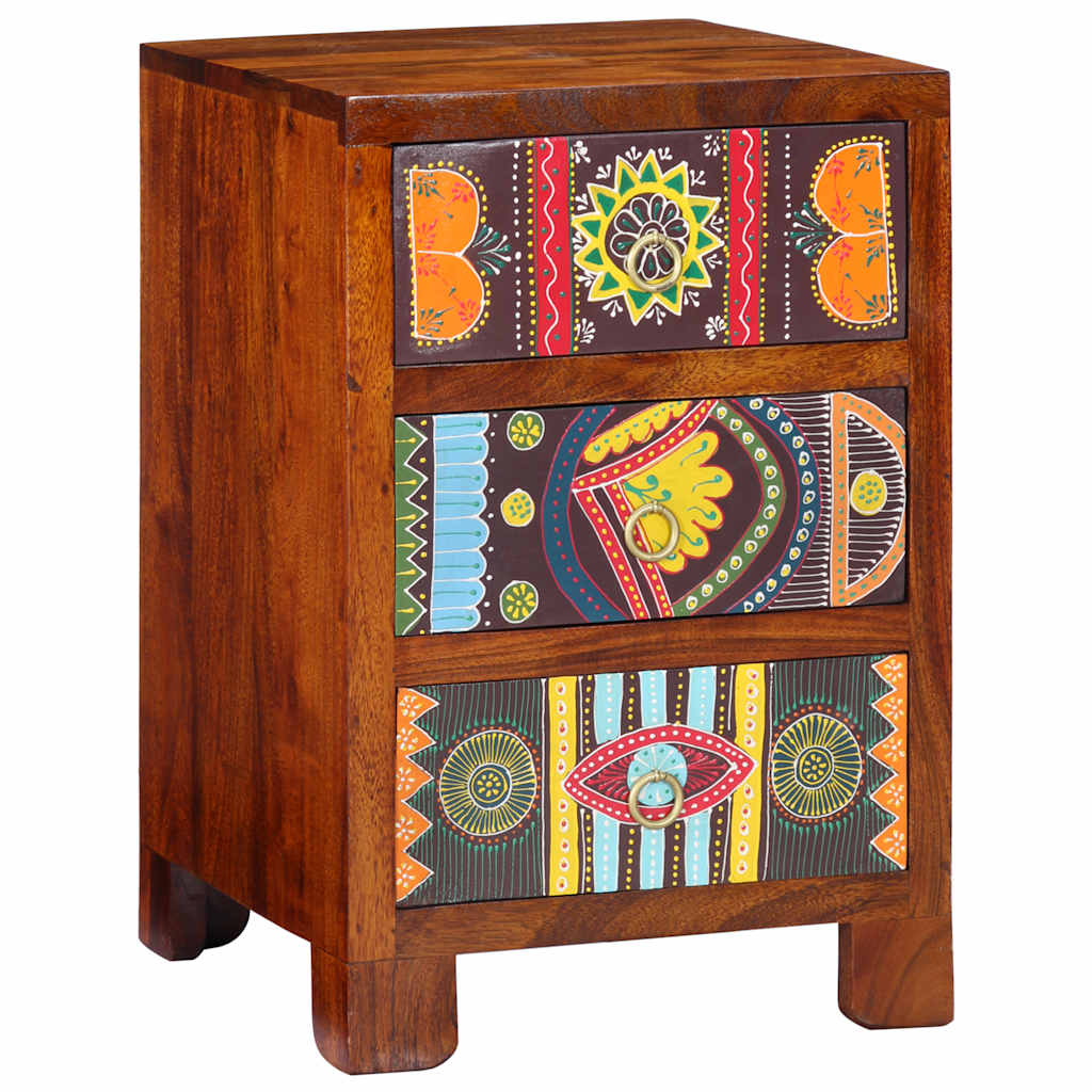Bedside Cabinet 40X40X60 Cm Solid Wood Acacia