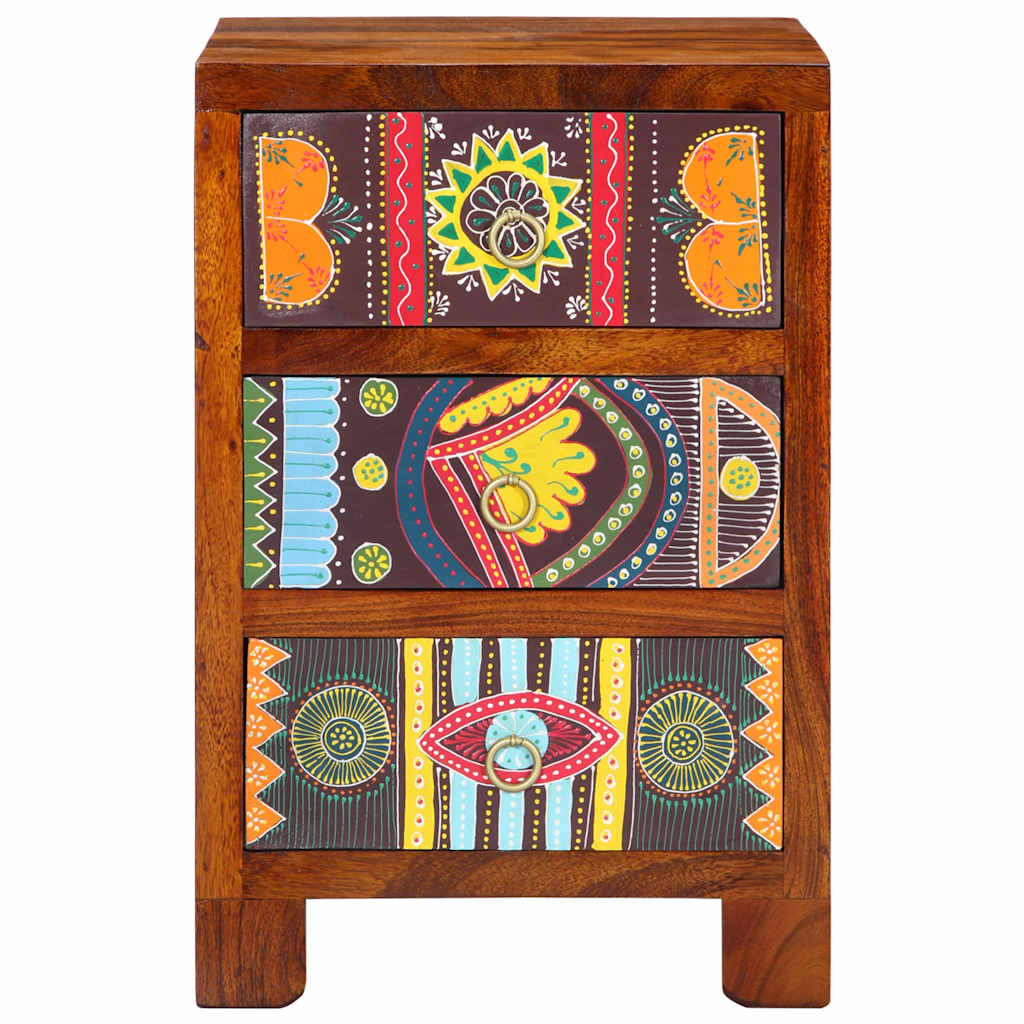 Bedside Cabinet 40X40X60 Cm Solid Wood Acacia