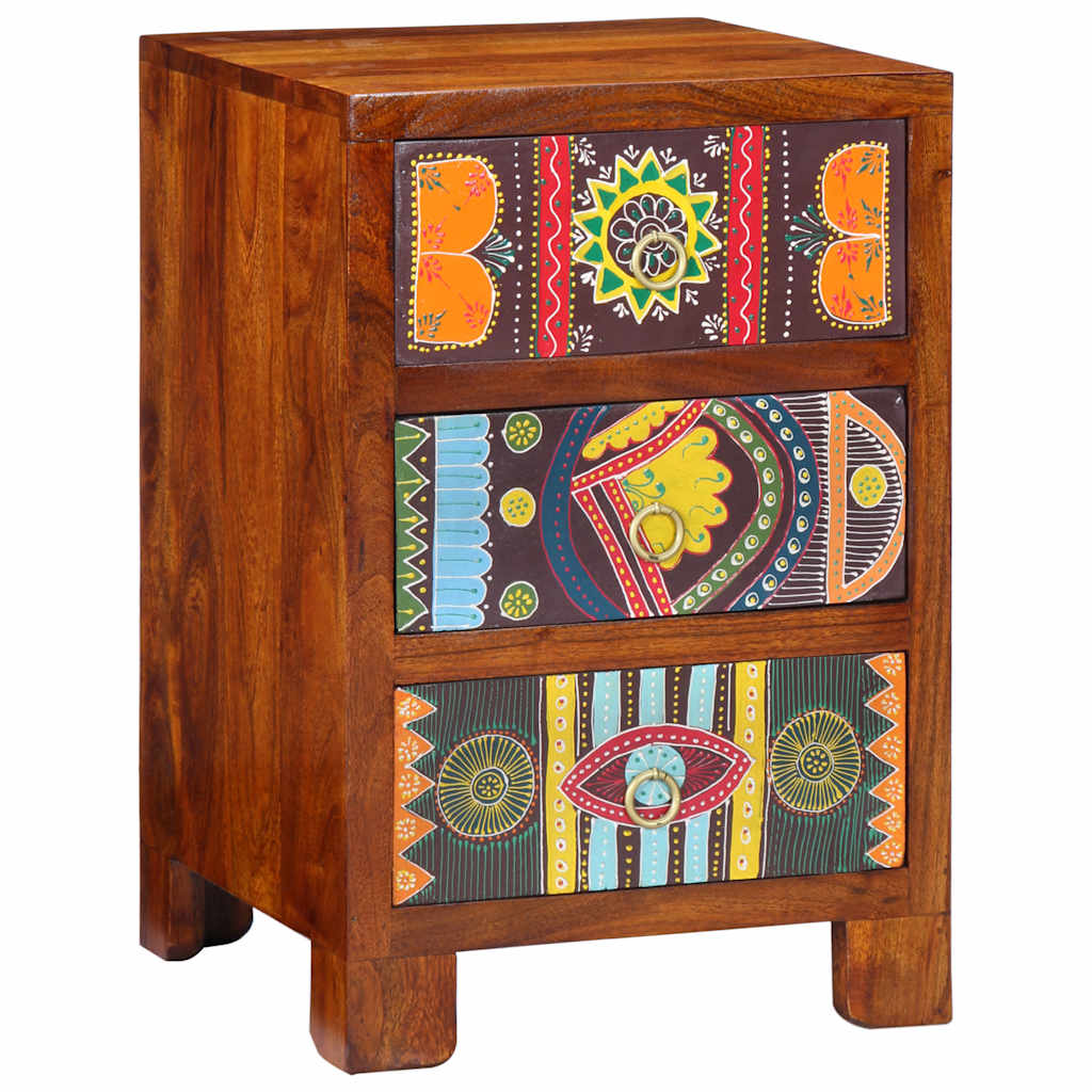 Bedside Cabinet 40X40X60 Cm Solid Wood Acacia