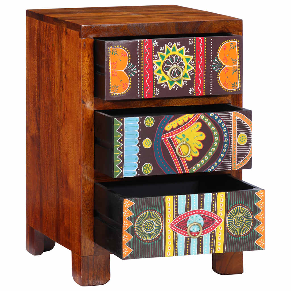 Bedside Cabinet 40X40X60 Cm Solid Wood Acacia