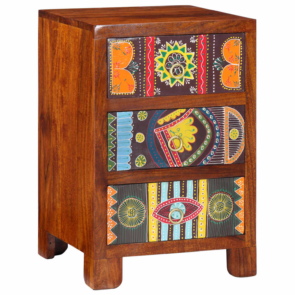 Bedside Cabinet 40X40X60 Cm Solid Wood Acacia