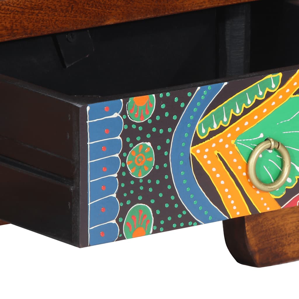 Tv Cabinet Multicolour 110X30X40 Solid Wood Acacia