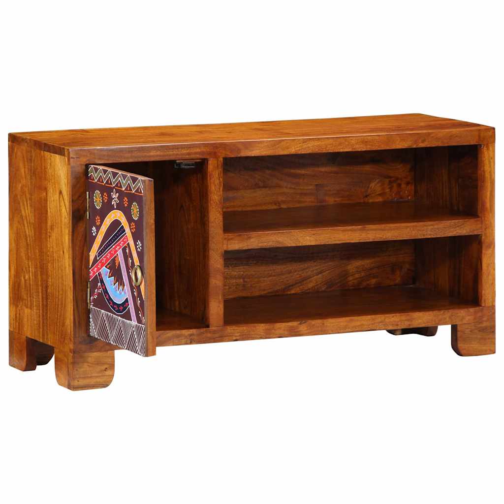 Tv Cabinet Multicolour 90X30X45 Solid Wood Acacia