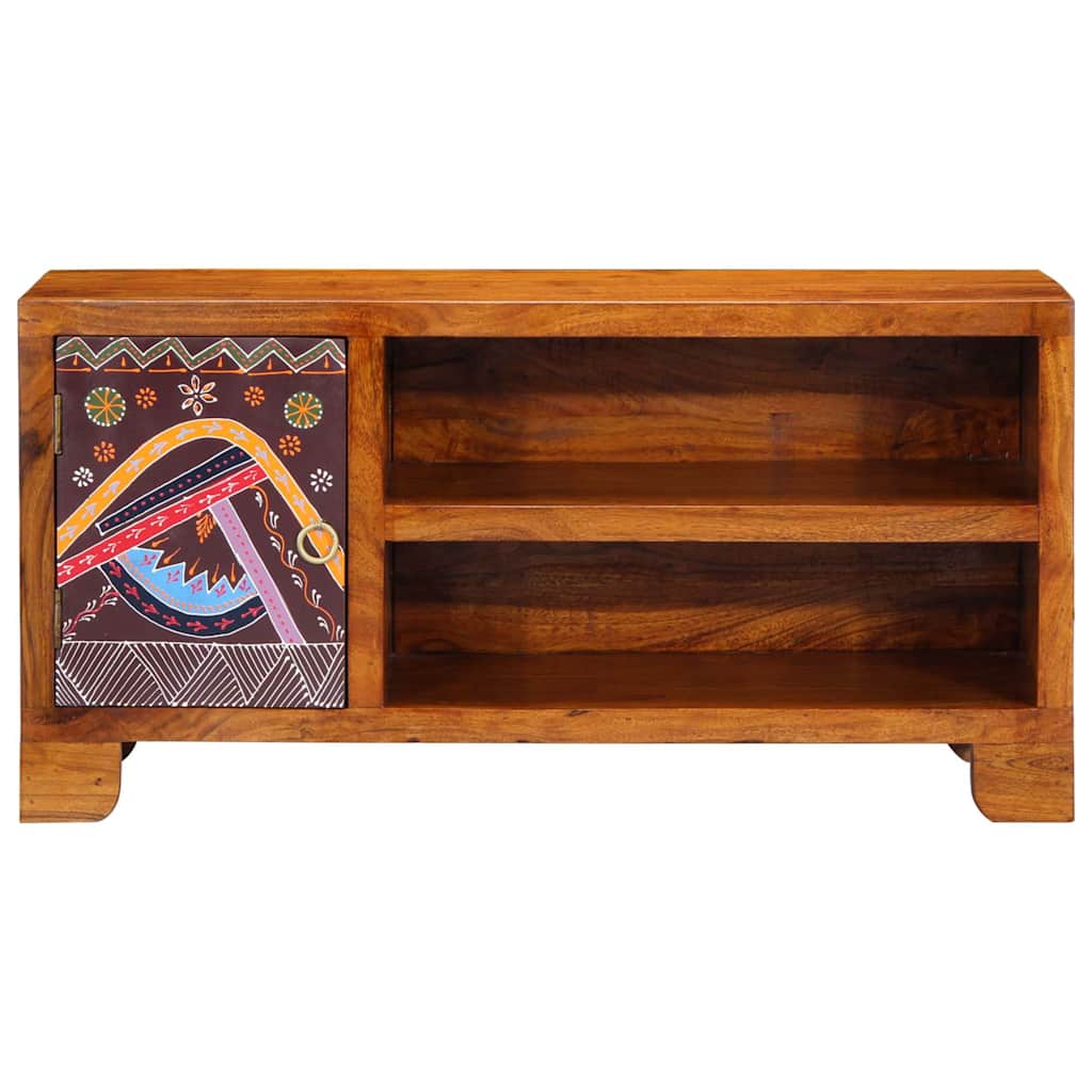 Tv Cabinet Multicolour 90X30X45 Solid Wood Acacia