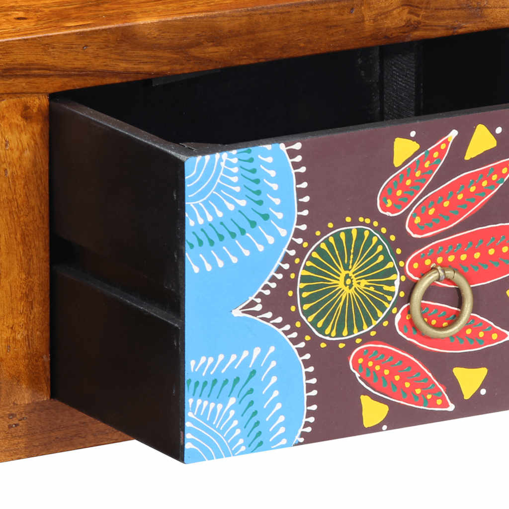 Wall-Mounted Tv Cabinet Multicolour 100X30X22 Solid Wood Acacia