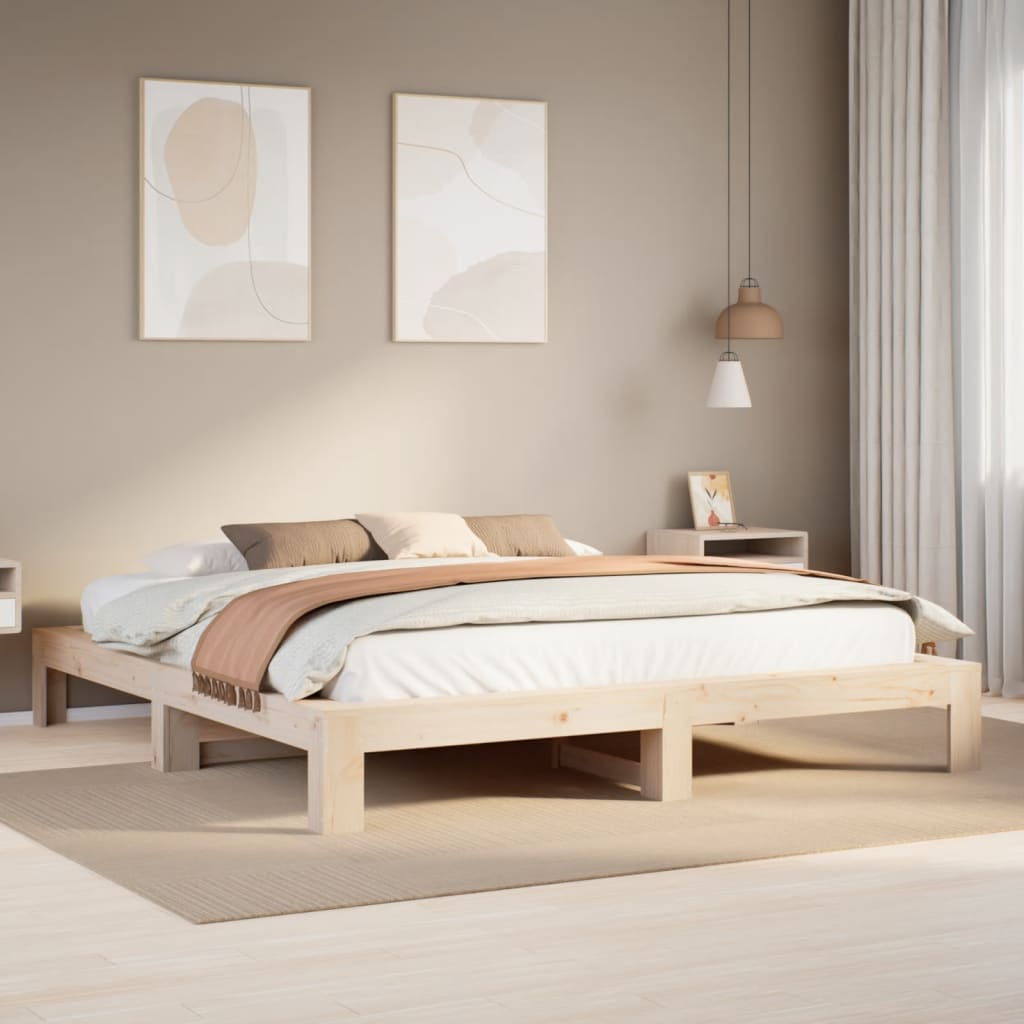 Bed Frame Without Mattress Small Single Solid Wood Pine