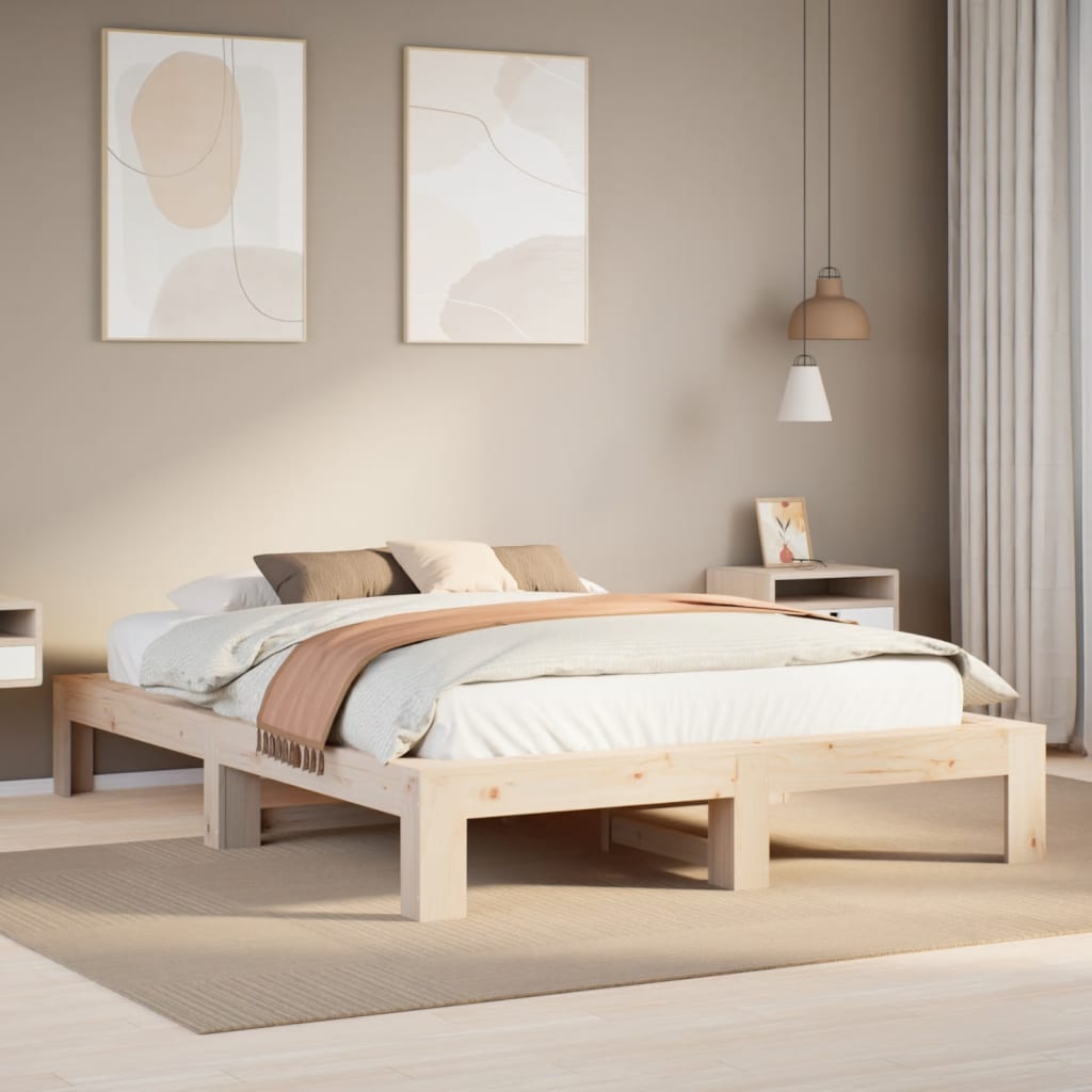 Bed Frame Without Mattress Small Single Solid Wood Pine