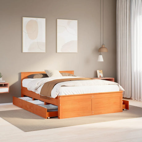 Bed Frame Without Mattress With Headboard Small Single Solid Wood Pine