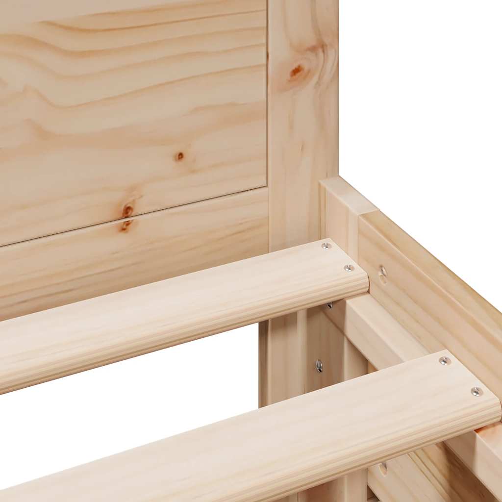 Bed Frame Without Mattress With Headboard Small Single Solid Wood Pine