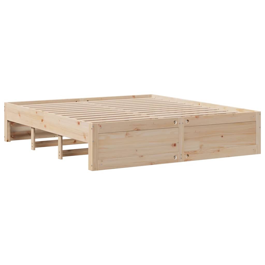 Bed Frame Without Mattress With Drawers Super King Solid Wood Pine