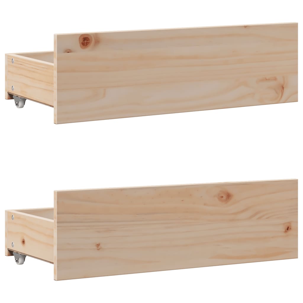 Bed Frame Without Mattress With Drawers Super King Solid Wood Pine