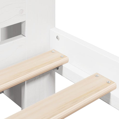 Bookcase Bed Without Mattress King Size Solid Wood Pine