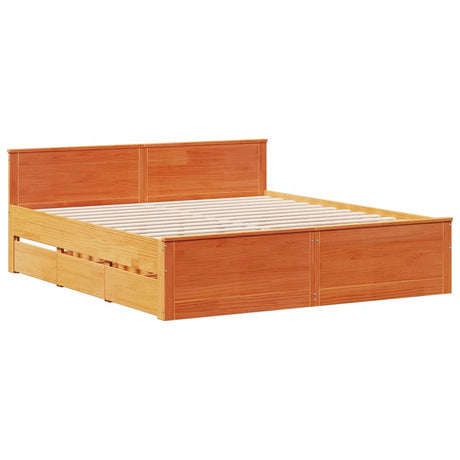 Bookcase Bed Without Mattress Solid Wood Pine