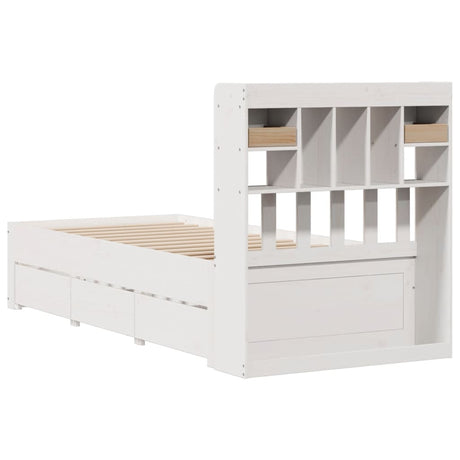 Bookcase Bed Without Mattress Solid Wood Pine