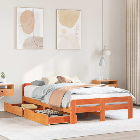 Bed Frame Without Mattress Solid Wood Pine