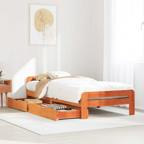 Bed Frame Without Mattress Solid Wood Pine