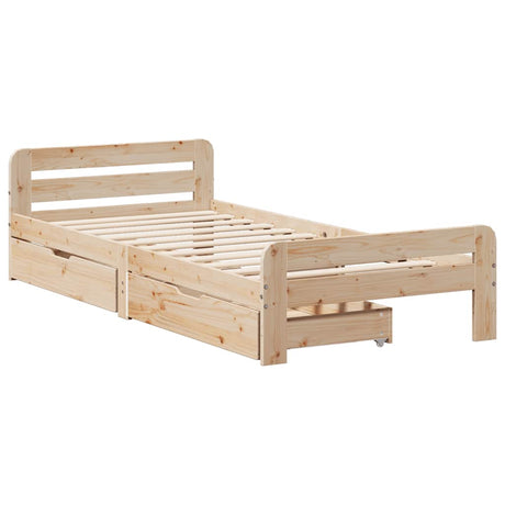 Bed Frame Without Mattress Solid Wood Pine