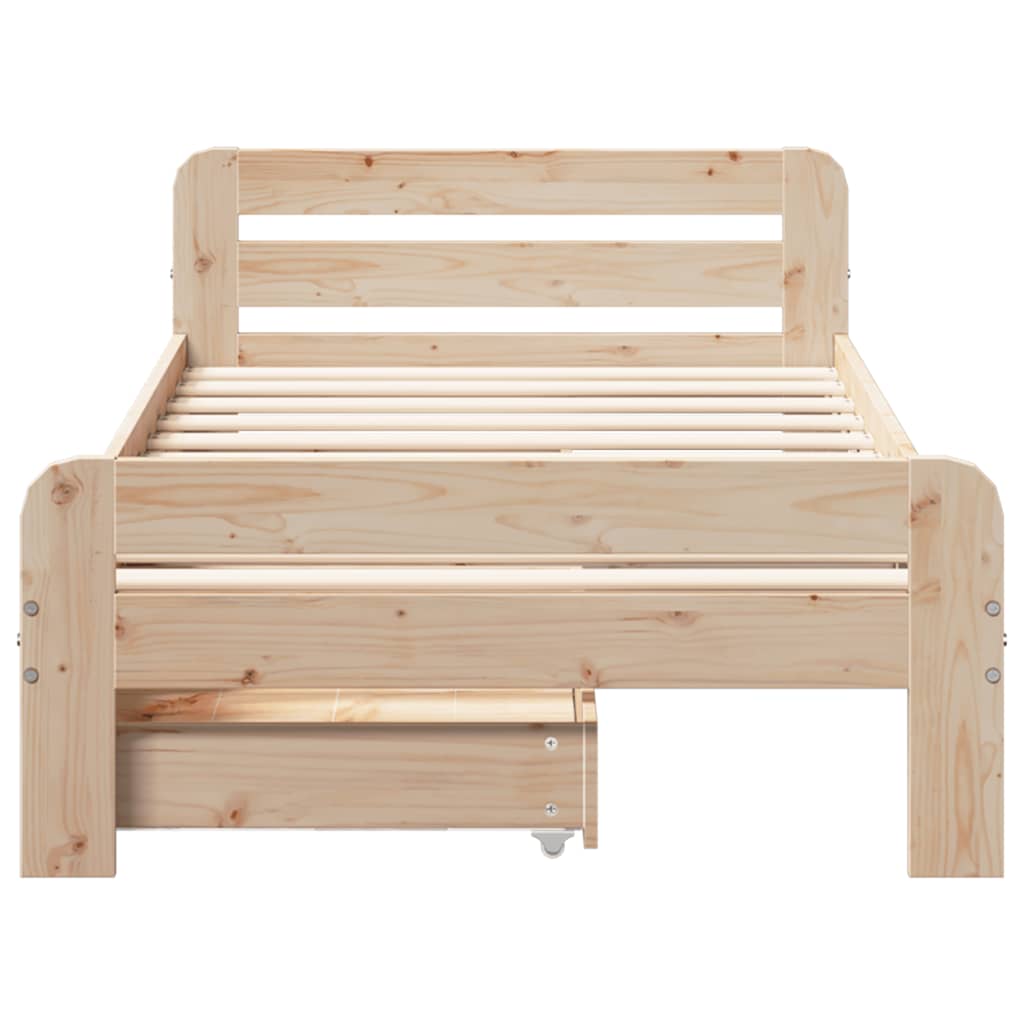 Bed Frame Without Mattress Solid Wood Pine