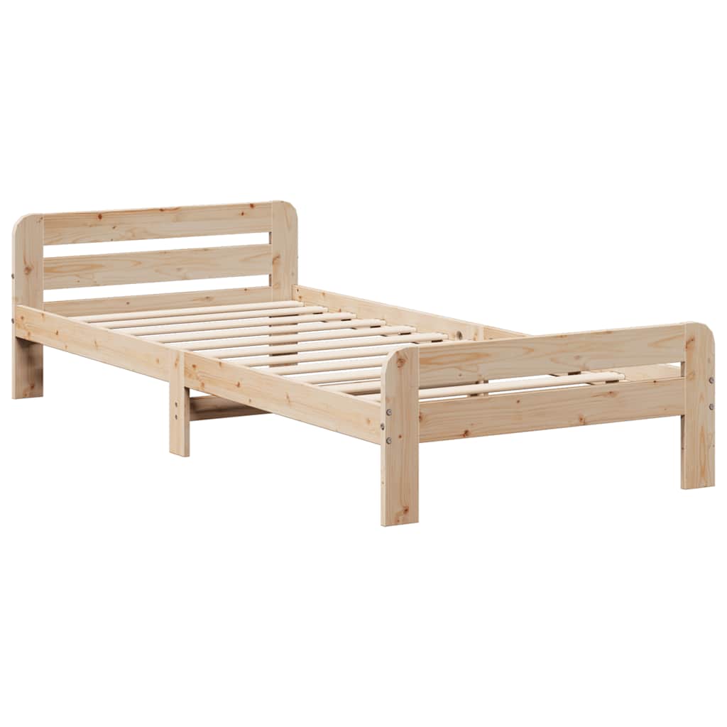 Bed Frame Without Mattress Solid Wood Pine