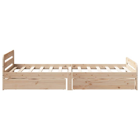 Bed Frame Without Mattress Solid Wood Pine