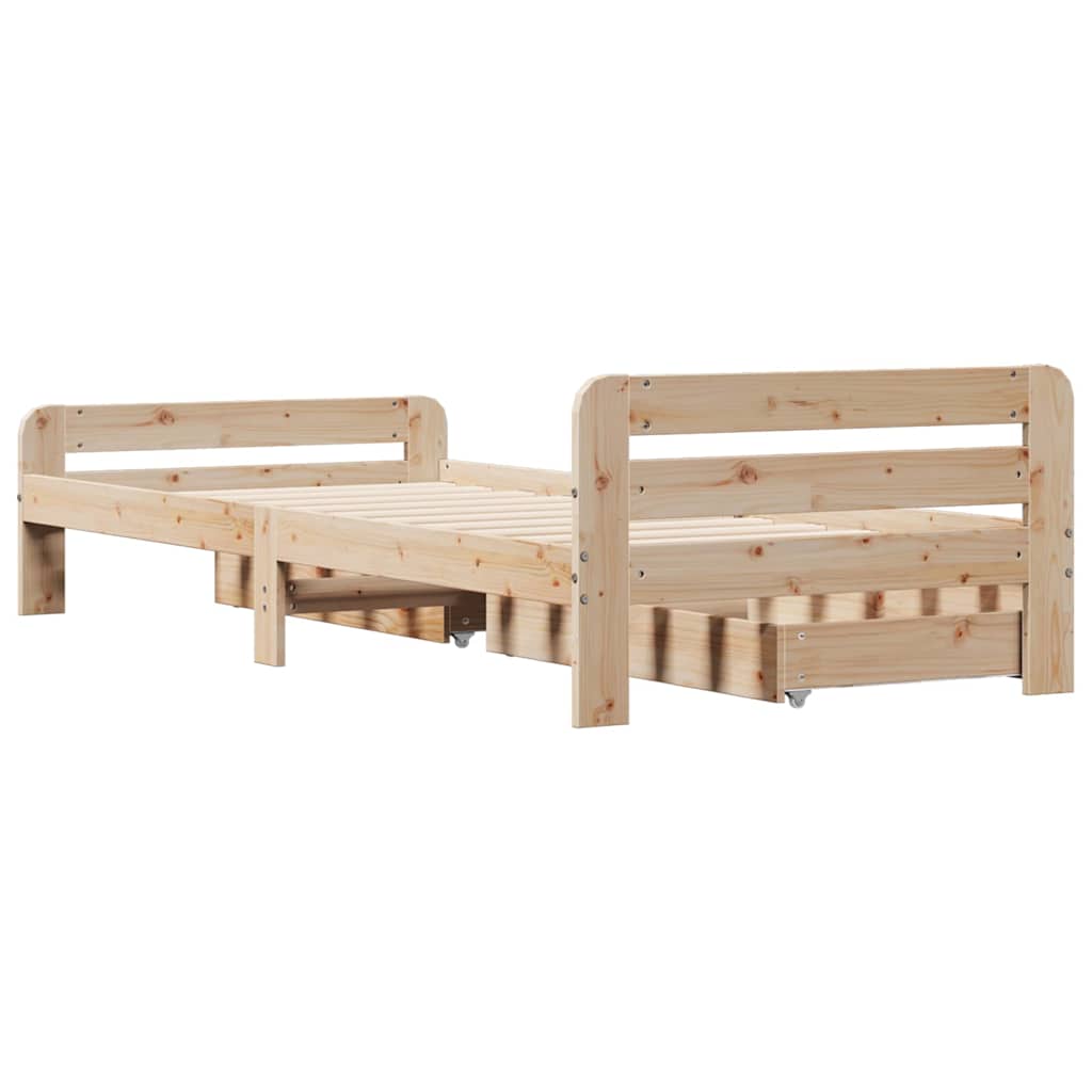 Bed Frame Without Mattress Solid Wood Pine