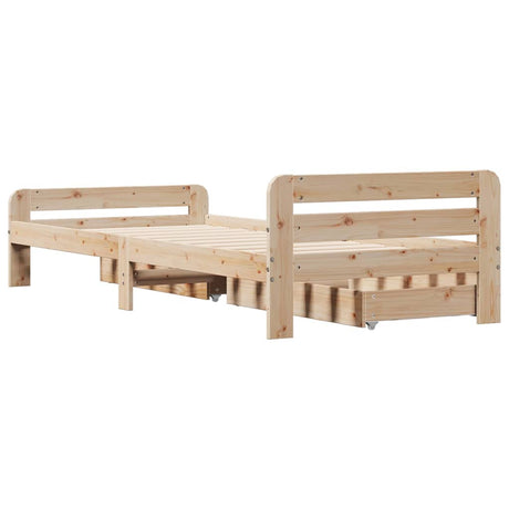 Bed Frame Without Mattress Solid Wood Pine