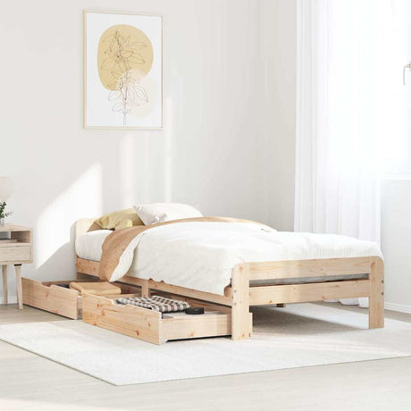 Bed Frame Without Mattress Solid Wood Pine