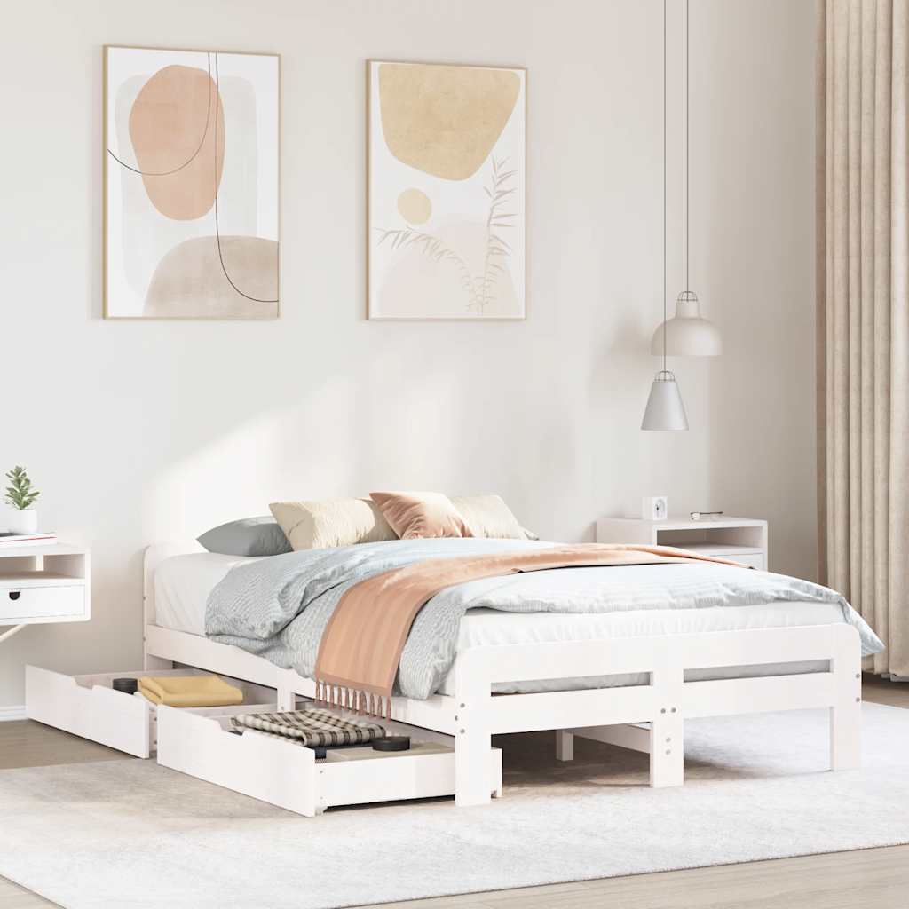 Bed Frame Without Mattress Solid Wood Pine