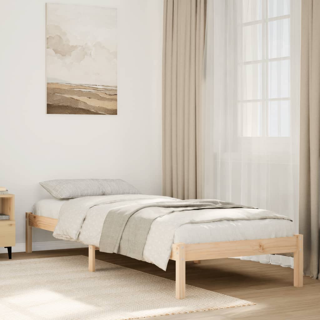 810005 Bed Frame Without Mattress Solid Wood