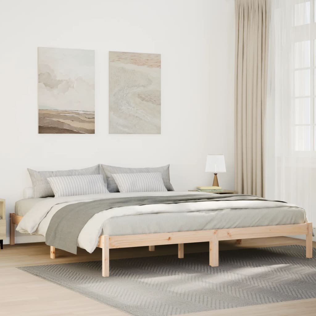 810005 Bed Frame Without Mattress Solid Wood