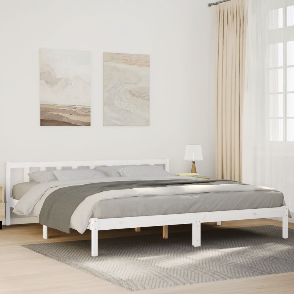 810076 Bed Frame Without Mattress Solid Wood
