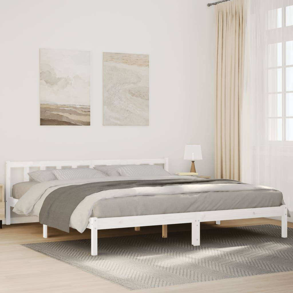 810076 Bed Frame Without Mattress Solid Wood