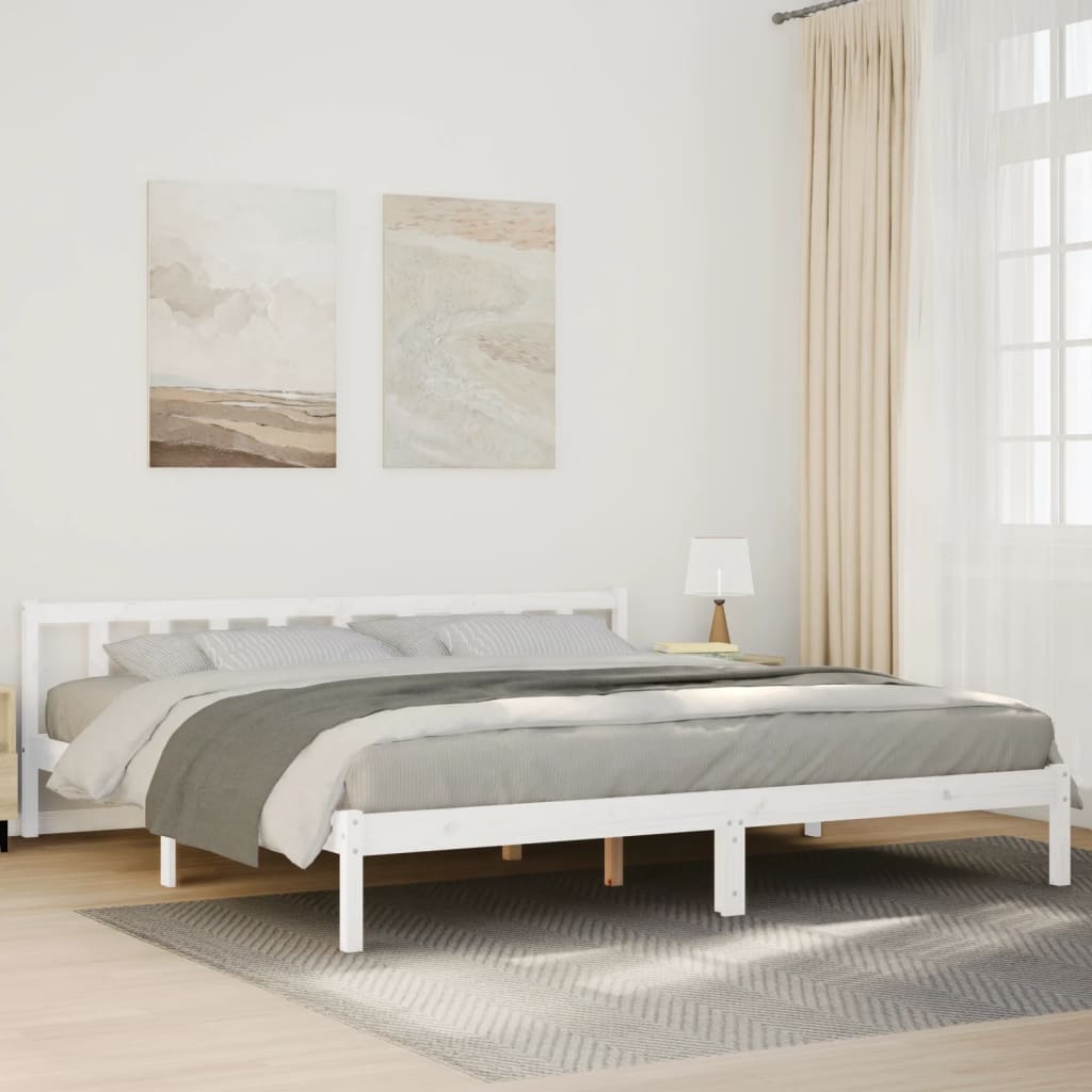 810076 Bed Frame Without Mattress Solid Wood