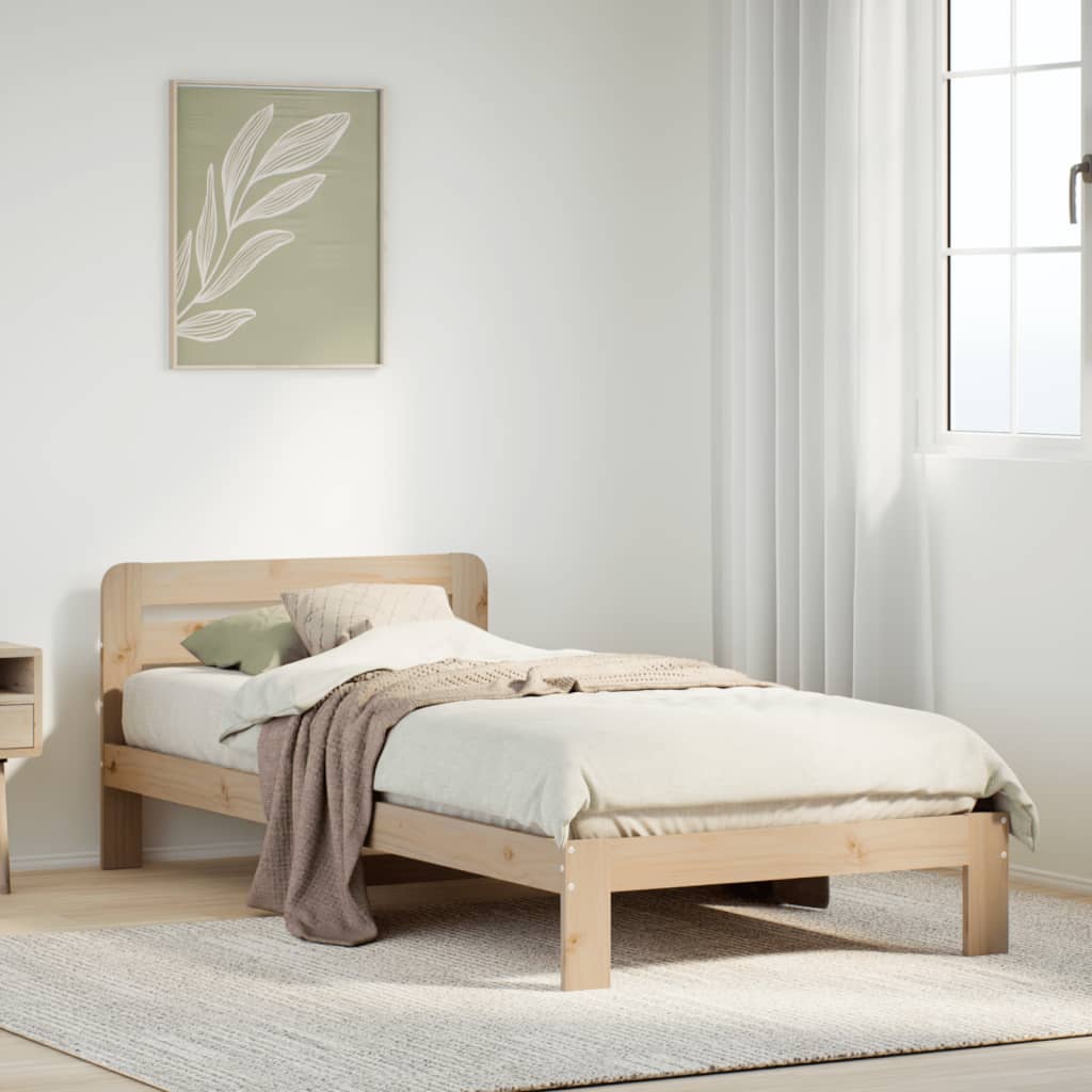Bed Frame Without Mattress King Size Solid Wood Pine