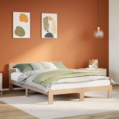 Bed Frame Without Mattress King Size Solid Wood Pine