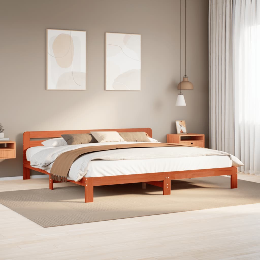 Bed Frame Without Mattress King Size Solid Wood Pine
