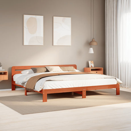 Bed Frame Without Mattress King Size Solid Wood Pine
