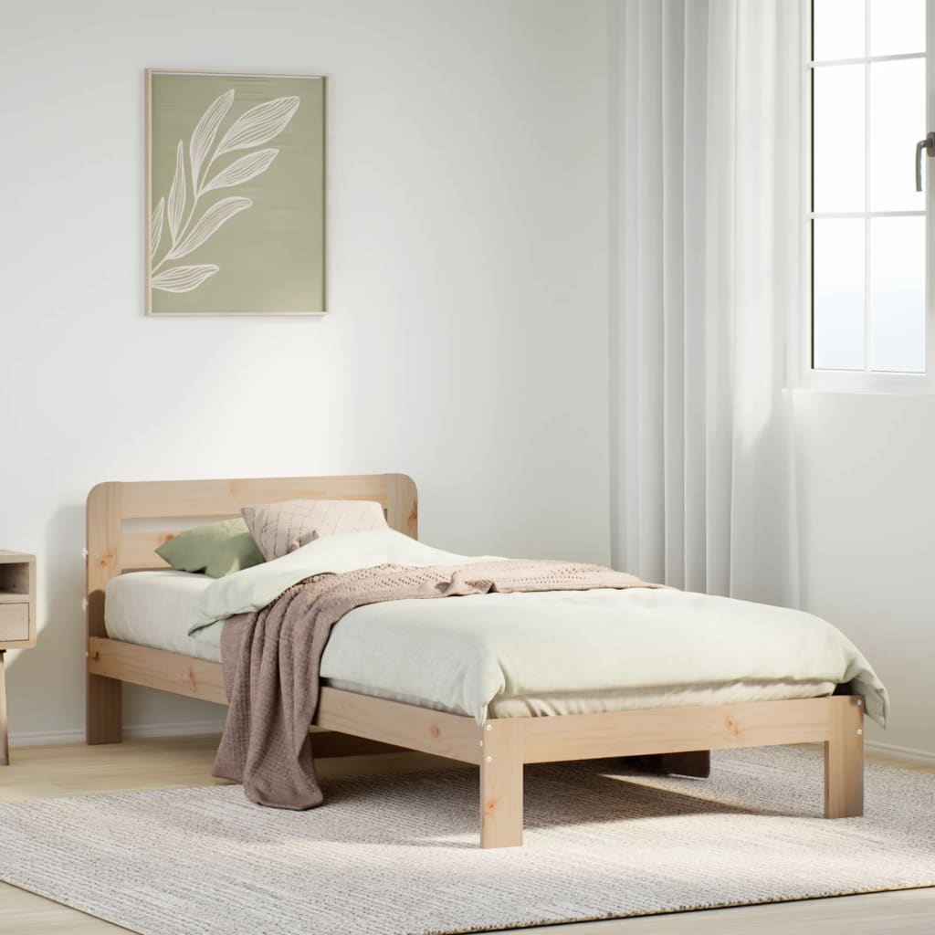 Bed Frame Without Mattress King Size Solid Wood Pine