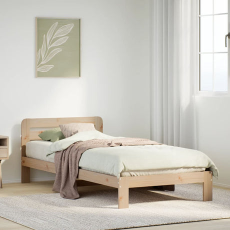Bed Frame Without Mattress King Size Solid Wood Pine
