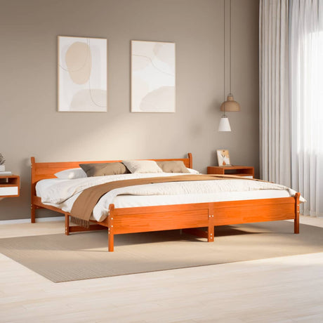Bed Frame Without Mattress Solid Wood Pine