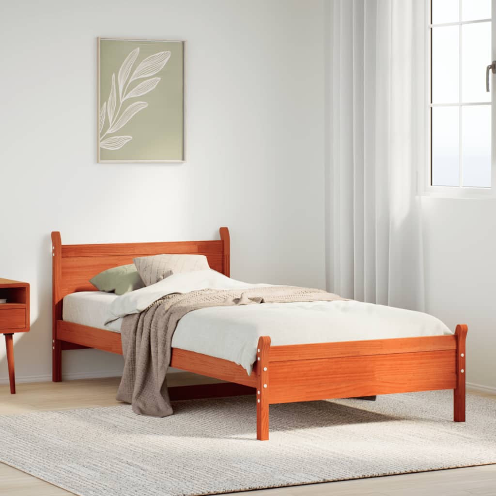 Bed Frame Without Mattress Solid Wood Pine