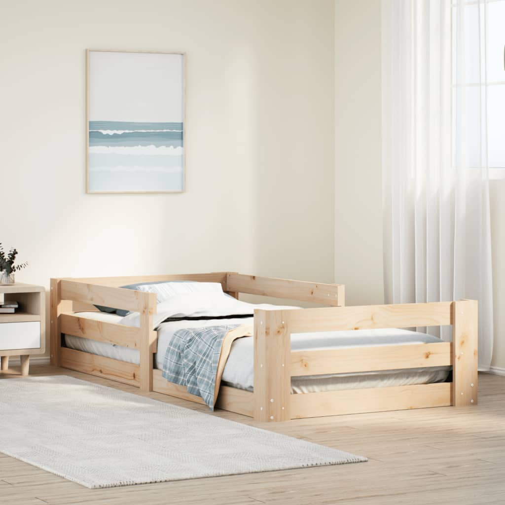 Bed Frame Without Mattress Solid Wood Pine