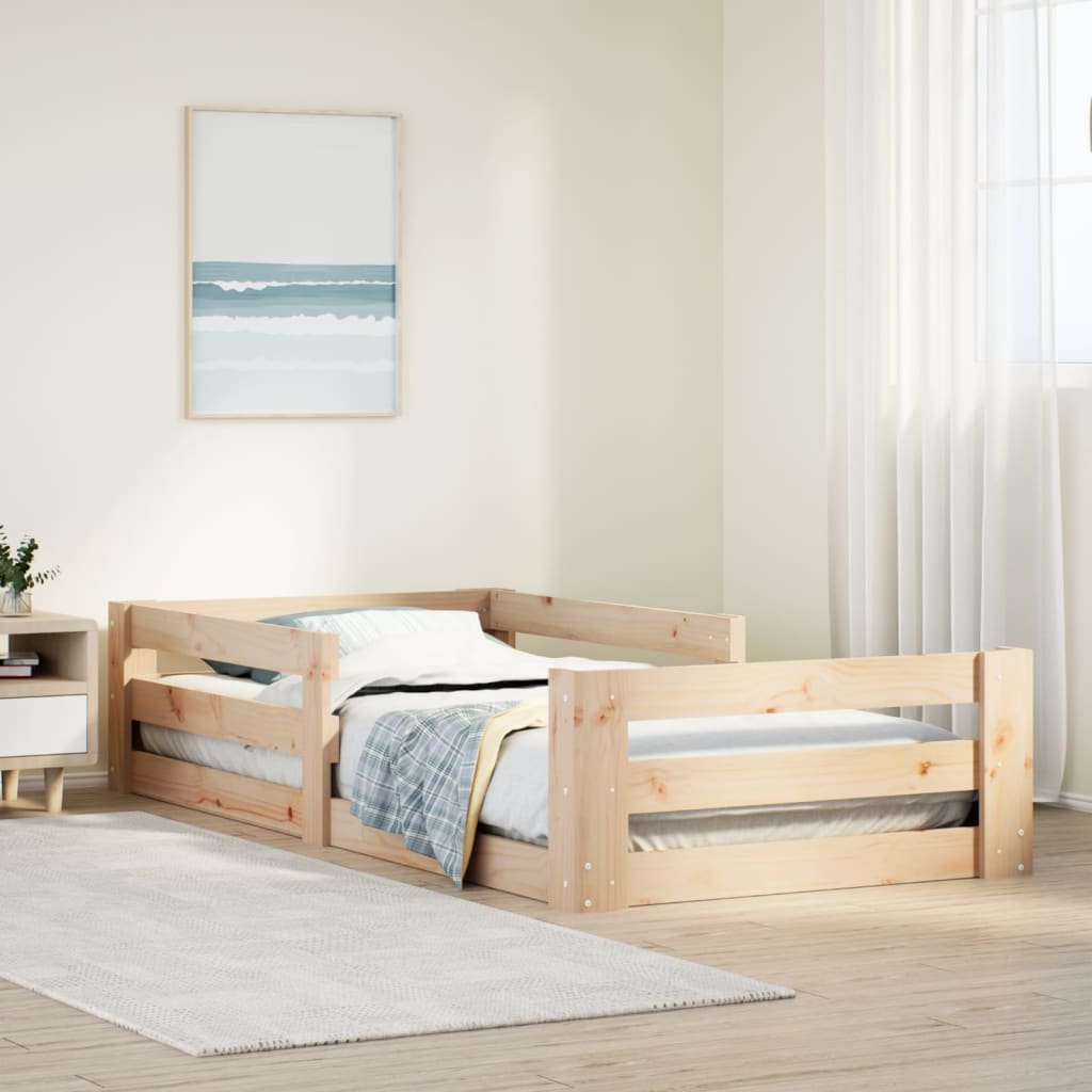 Bed Frame Without Mattress Solid Wood Pine