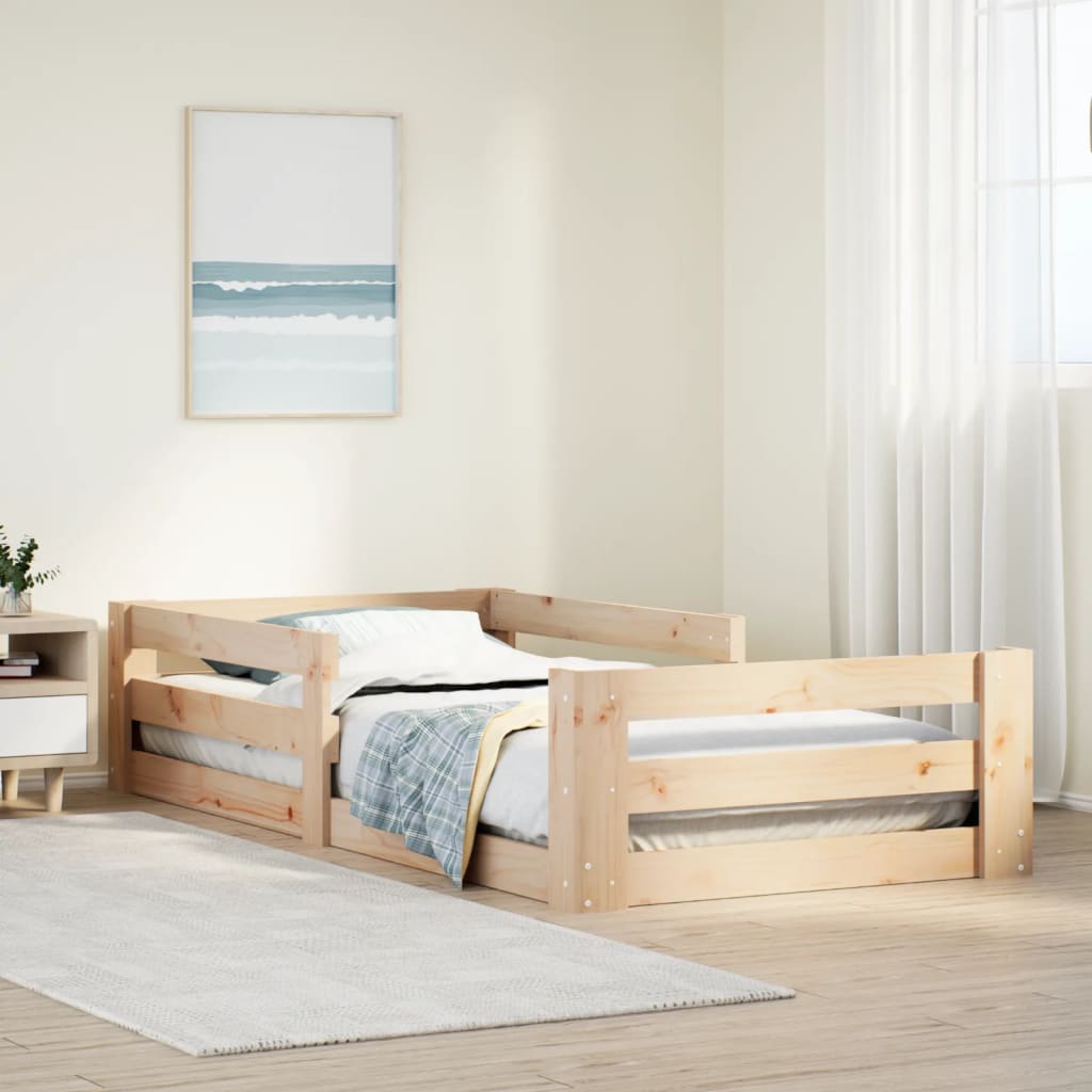 Bed Frame Without Mattress Solid Wood Pine