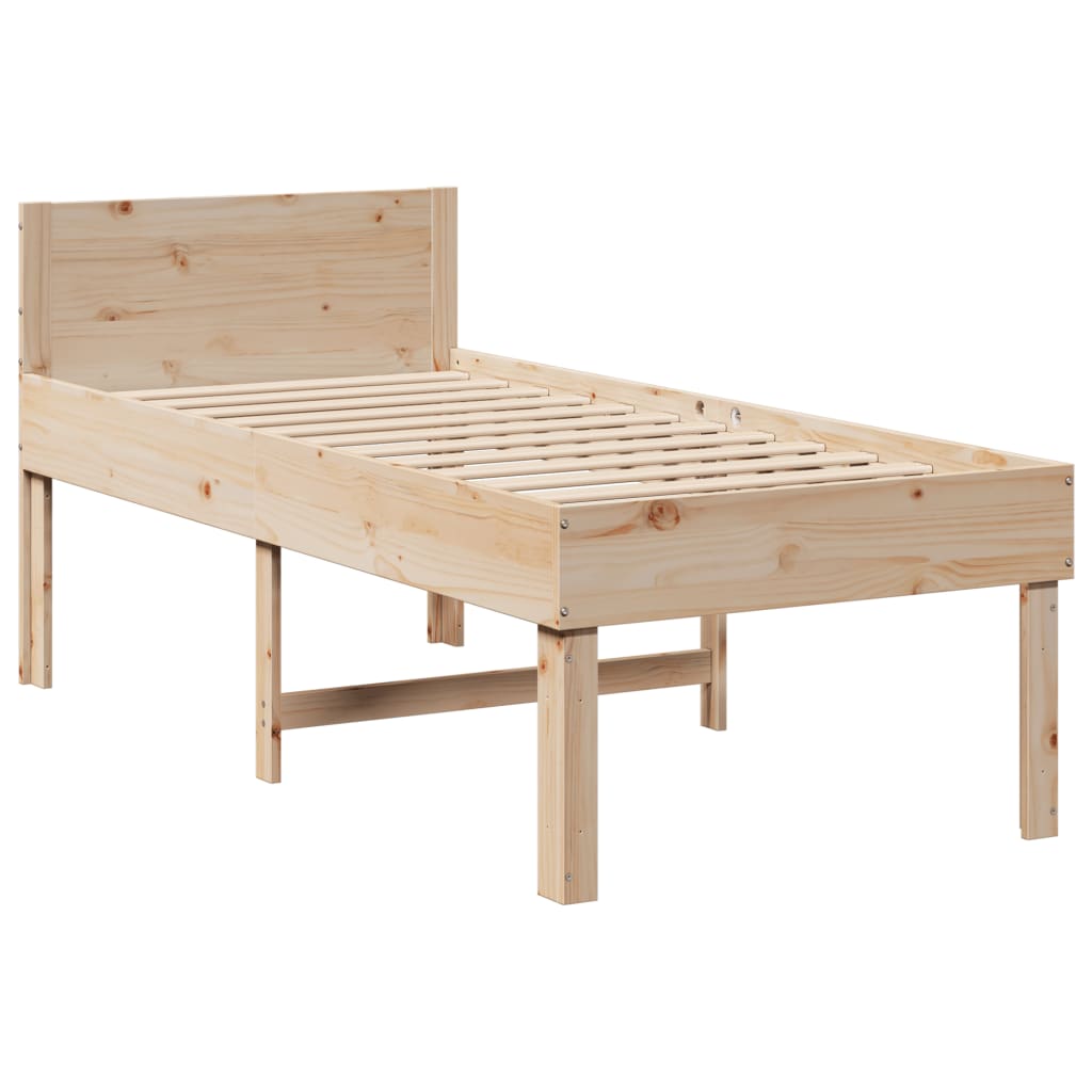 Bed Frame Without Mattress Single Solid Wood Pine