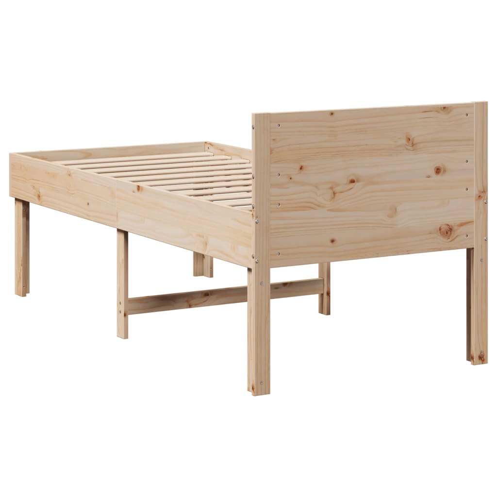 Bed Frame Without Mattress Single Solid Wood Pine