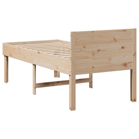 Bed Frame Without Mattress Single Solid Wood Pine