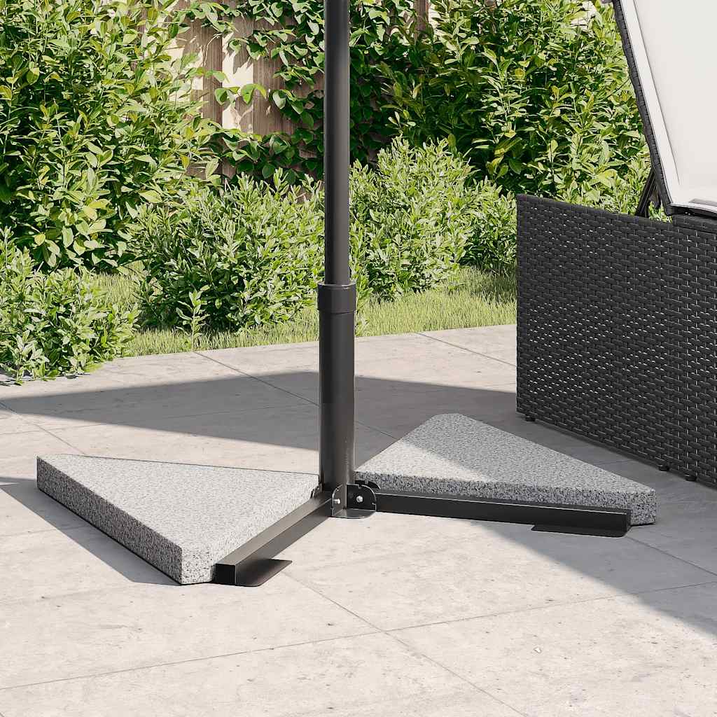 Umbrella Weight Plates 2 Pcs Granite Triangular 14 Kg